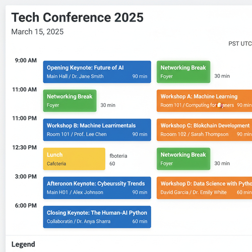 Schedule & Timetable Visualization - Nano banana AI generated result