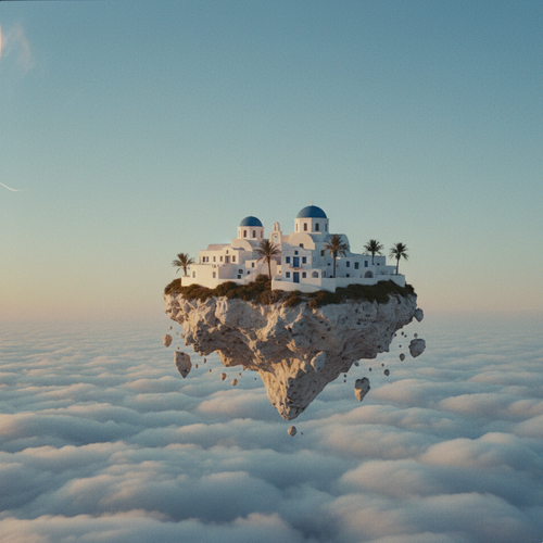 Film Floating Islands - Nano banana AI generated result