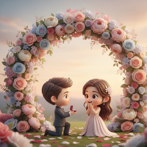 Chibi Proposal Scene - Nano banana AI generated result