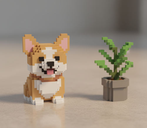 Voxel Style 3D Icon - Nano banana AI generated result
