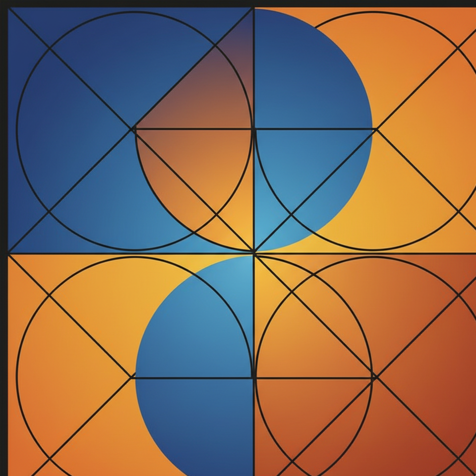 抽象几何艺术 - Nano banana AI generated result