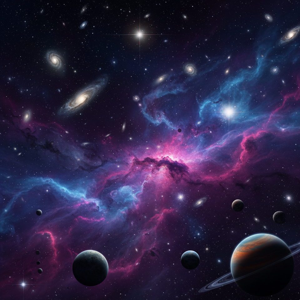 宇宙星空背景 - Nano banana AI generated result