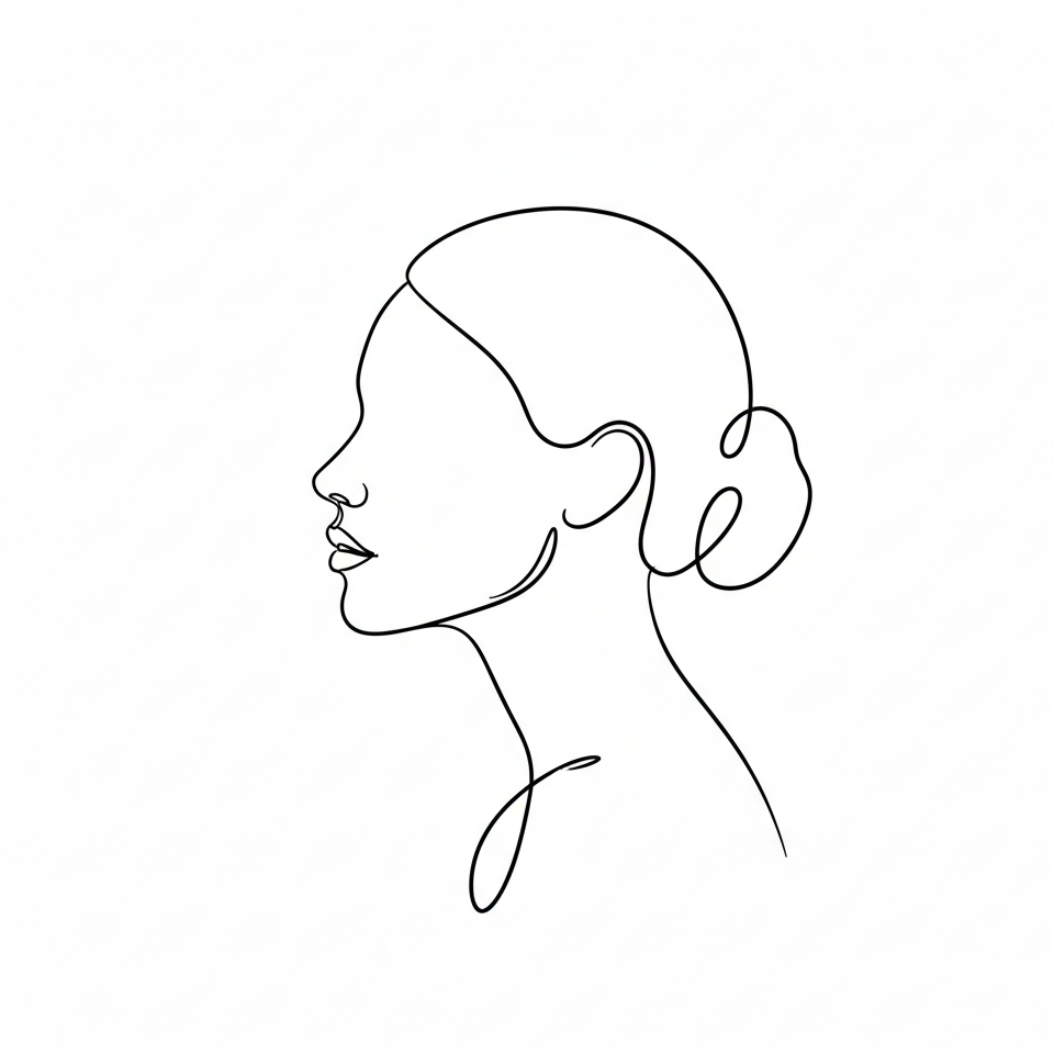极简线条画 - Nano banana AI generated result